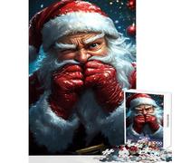 Puzzle da 1000 pezzi per adolescenti con Babbo Natale che fa l'occhiolino gioco impossibile da completare regalo perfetto ideale per passare il tempo durante le vacanze a casa (50x75cm)