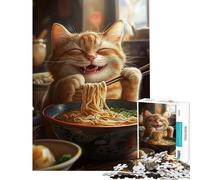 Puzzle da 1000 pezzi per adolescenti con bacchette e gatto ideale per adulti giochi rilassanti e sfide impegnative regali di Natale e compleanno (dimensioni 38x26cm)