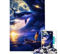 Puzzle da 1000 pezzi per adolescenti con balene sussurranti giocattolo antistress ideale per le vacanze a casa per passare il tempo regalo di Natale o di compleanno (38x26cm)
