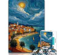 Puzzle da 1000 pezzi per adolescenti con barca nel cielo notturno, aiuta il cervello a esercitare i giocattoli avvincenti per coltivare la pazienza, un'opera d'arte 50x75cm