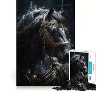 Puzzle da 1000 pezzi per adolescenti con bellissimo cavallo,taglio liscio,arte,gioco mentale,regalo,relax,tempo libero,Natale,arte (50x75cm)