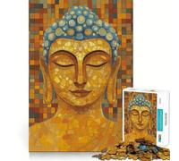 Puzzle da 1000 pezzi per adolescenti con Buddha a mosaico,poster artistico con intagli di precisione,gioco divertente per allenare la concentrazione e creare un'atmosfera rilassante,regalo di Natale