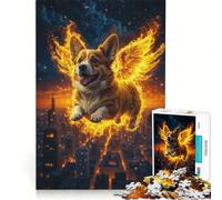 Puzzle da 1000 pezzi per adolescenti con cane giallo volante, gioco rilassante, antistress intellettuale, compleanno 38x52cm