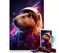 Puzzle da 1000 pezzi per adolescenti con capibara e galassia,raffigurante un capibara ritagliato con precisione,ideale per allenare la concentrazione,divertirsi e rilassarsi durante i momenti di relax