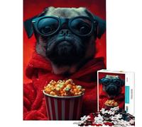 Puzzle da 1000 pezzi per adolescenti con carlino ideale per serate cinema gioco rompicapo e stimolante per la mente Un regalo perfetto divertente e spiritoso (dimensioni 38x52cm)