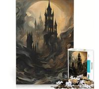 Puzzle da 1000 pezzi per adolescenti con castello gotico tra le nuvole, gioco rilassante, sfida impegnativa, compleanno 38x52cm