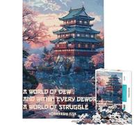 Puzzle da 1000 pezzi per adolescenti con castello in stile Haiku giapponese puzzle antistress per adulti ideale per il divertimento in famiglia e per stimolare l'attività cerebrale (38x26cm)