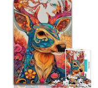 Puzzle da 1000 pezzi per adolescenti con cervi, per adolescenti, 1000 pezzi, giocattoli per l'intrattenimento della famiglia, ideali come regalo per tutta la famiglia, 50x75cm