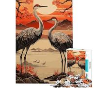 Puzzle da 1000 pezzi per adolescenti con cicogne tema tradizionale giapponese ideale per stimolare la mente Un regalo perfetto per donne e famiglie dai 14 anni in su Gioco di puzzle offerto (38x52cm)