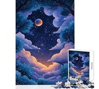 Puzzle da 1000 pezzi per adolescenti con cielo notturno attraverso gli alberi,decorazione per la casa,giocattoli,regalo per compleanni,gioco educativo Ogni pezzo è unico - dimensioni 38x26cm