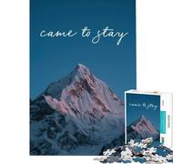 Puzzle da 1000 pezzi per adolescenti con citazione sulla vetta di montagna gioco per famiglie giocattolo avvincente per coltivare la pazienza regalo divertente difficile (dimensioni 75x50cm)