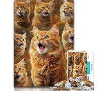 Puzzle da 1000 pezzi per adolescenti con collage di gatti, giochi divertenti per la famiglia, attività divertenti a casa, regalo di compleanno, regali da viaggio (75x50cm)