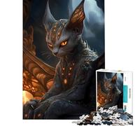 Puzzle da 1000 pezzi per adolescenti con creature fantastiche feline gioco pratico che stimola l'intelligenza e crea dipendenza ideale come regalo per donne (dimensioni 38x52cm)