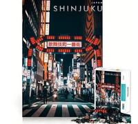 Puzzle da 1000 pezzi per adolescenti con croce di Shinjuku, intagli precisi, arte, allenamento della concentrazione, divertente gioco per momenti di tranquillità, regalo di Natale (38x26cm)