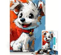 Puzzle da 1000 pezzi per adolescenti con cucciolo allegro,disegno pulito,logica,gioco di svago,regalo di compleanno (38x52cm)