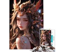 Puzzle da 1000 pezzi per adolescenti con demone fanciulla ed elfo Attività divertenti da fare a casa Sfida difficile Gioco educativo per ragazzi dai 14 anni in su (50x75cm)