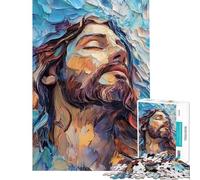 Puzzle da 1000 pezzi per adolescenti con dipinto di Gesù Cristo puzzle per adulti antistress ideale per passare il tempo durante le vacanze compleanno e Natale (dimensioni 38x26cm)