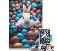 Puzzle da 1000 pezzi per adolescenti con dolce coniglietto pasquale bianco gioco educativo difficile regalo di compleanno regalo di viaggio 50x75cm