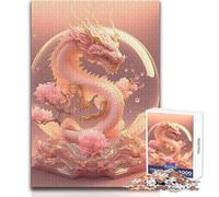 Puzzle da 1000 pezzi per adolescenti con drago cinese di cristallo, bellissimo design, gioco per migliorare la memoria, regalo di compleanno, dimensioni 50x75cm