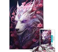 Puzzle da 1000 pezzi per adolescenti con drago e lupo difficile e stimolante ma divertente e spiritoso decorazione da parete adatto a ragazzi dai 14 anni in su (50x75cm)