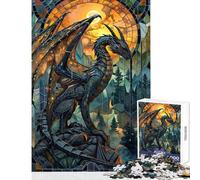 Puzzle da 1000 pezzi per adolescenti con drago e storia gioco rilassante migliora la memoria giocattolo decorativo per la casa allena la mente e le mani (75x50cm)