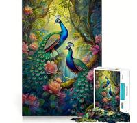 Puzzle da 1000 pezzi per adolescenti con due splendidi pavoni intagli precisi ideale per allenare la concentrazione e creare momenti di tranquillità Gioco divertente perfetto come regalo di Natale