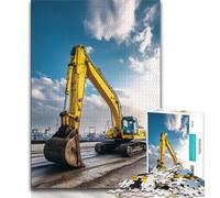 Puzzle da 1000 pezzi per adolescenti con escavatore e camion, aiuta il cervello ad allenarsi, giocattoli avvincenti per coltivare la pazienza, gioco di sfida unico (38x26cm)