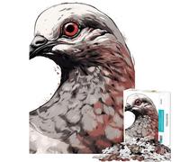 Puzzle da 1000 pezzi per adolescenti con faccia di piccione e occhio rosso gioco educativo regalo di compleanno per divertimento in famiglia (dimensioni 75x50cm)