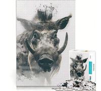 Puzzle da 1000 pezzi per adolescenti con facoceri nella natura selvaggia gioco per famiglie decorazione da parete per rafforzare l'amore tra le coppie 38x52cm