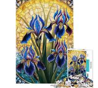 Puzzle da 1000 pezzi per adolescenti con fenice iris e vetrata artistica puzzle per adulti giocattolo fai da te ideale per passare il tempo in casa regalo per amici e familiari (dimensioni 38x52cm)