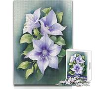 Puzzle da 1000 pezzi per adolescenti con fiori primaverili viola, gioco di sfida unico, taglio di precisione, giocattolo educativo, dimensioni 38x52cm