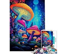Puzzle da 1000 pezzi per adolescenti con funghi psichedelici Puzzle senza limiti di età gioco interattivo decorazione da parete compleanno e Natale (dimensioni 50x75cm)