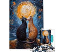 Puzzle da 1000 pezzi per adolescenti con gatti puzzle per adulti gioco per famiglie migliora la memoria attività divertenti da fare a casa (dimensioni 38x52cm)