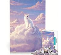 Puzzle da 1000 pezzi per adolescenti con gatto estetico, gioco rilassante, stimolante da completare, per rafforzare l'amore tra le coppie 38x26cm