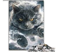 Puzzle da 1000 pezzi per adolescenti con gatto fantasy, design vivace e unico, esperienza di gioco rilassante e stimolante, 50x75cm