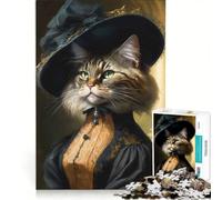 Puzzle da 1000 pezzi per adolescenti con gatto vedovo gioco rilassante antistress intellettuale regalo di compleanno e unico 50x75cm