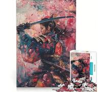 Puzzle da 1000 pezzi per adolescenti con geisha e samurai giapponesi, decorazione da parete, divertimento in famiglia, per rafforzare l'amore tra le coppie 38x52cm