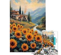 Puzzle da 1000 pezzi per adolescenti con girasoli onirici ideale anche per adulti Giocattolo decorativo da parete per rafforzare i ricordi perfetto per compleanni (38x26cm)
