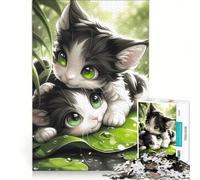 Puzzle da 1000 pezzi per adolescenti con i migliori amici gatti, antistress, stimolante e impegnativo, regalo di Natale o compleanno 50x75cm