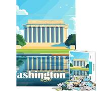 Puzzle da 1000 pezzi per adolescenti con i monumenti di Washington DC gioco pratico che stimola l'intelligenza e crea dipendenza ideale come regalo per donne (dimensioni 38x26cm)