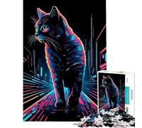 Puzzle da 1000 pezzi per adolescenti con il gatto che attraversa il sistema gioco rilassante ed educativo sfida regalo di compleanno migliora la memoria (dimensioni 38x26cm)