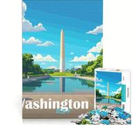 Puzzle da 1000 pezzi per adolescenti con il monumento di Washington DC gioco educativo decorazione da parete ideale come regalo 38x26cm