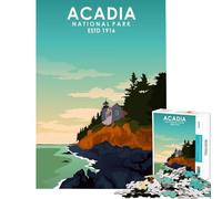 Puzzle da 1000 pezzi per adolescenti con il Parco Nazionale di Acadia gioco educativo e stimolante per tutta la famiglia divertente e spiritoso ideale come regalo di compleanno (dimensioni 38x52cm)