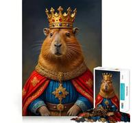 Puzzle da 1000 pezzi per adolescenti con il re dei capibara,gioco dai bordi puliti,rompicapo cognitivo,gioco di svago,regalo di Natale (50x75cm)