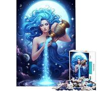 Puzzle da 1000 pezzi per adolescenti con il segno zodiacale dell'Acquario e della donna arte fantasy ideale per compleanni vacanze natalizie e come passatempo educativo Adatto a partire dai 14 anni