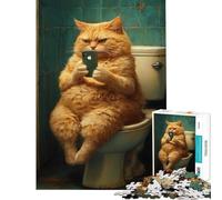Puzzle da 1000 pezzi per adolescenti con il selfie di Grumpy Cat giocattolo decorativo da parete per ragazzi ideale per creare ricordi e creare ricordi preziosi per amici e familiari (38x52cm)