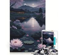 Puzzle da 1000 pezzi per adolescenti con il sereno Monte Fuji decorazione da parete passatempo ideale per le vacanze a casa per rafforzare l'amore tra le coppie 38x52cm