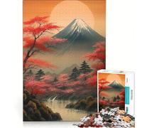 Puzzle da 1000 pezzi per adolescenti con il sereno Monte Fuji gioco rilassante sfida impegnativa compleanno e altre occasioni 38x26cm