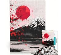 Puzzle da 1000 pezzi per adolescenti con il simbolo del Fuji in fiore, decorazione da parete, divertimento in famiglia, per rafforzare l'amore tra le coppie 50x75cm