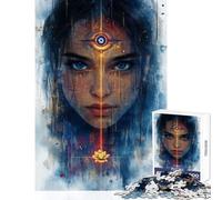 Puzzle da 1000 pezzi per adolescenti con il tema "Terzo Occhio della Donna" gioco divertente taglio di precisione decorazione per la casa giocattoli per rafforzare l'amore tra le coppie (26x38cm)